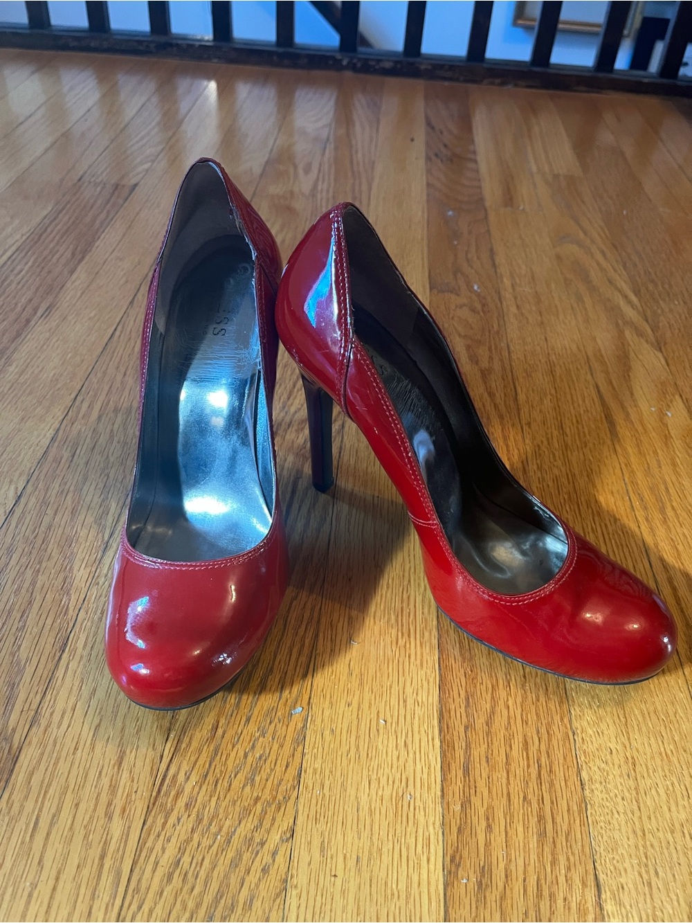 Guess Red Patent Stiletto Pumps